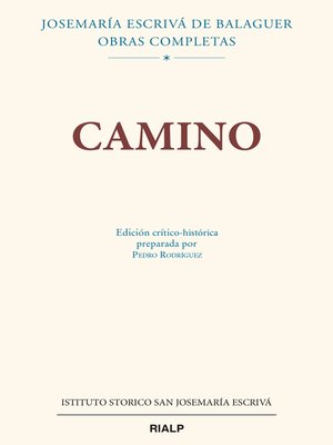 cover image of Camino. Edición crítico-histórica